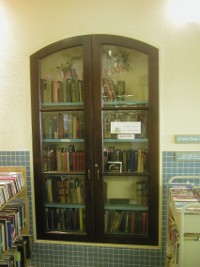 Windows of the Original Meanley Home used as Bookcases